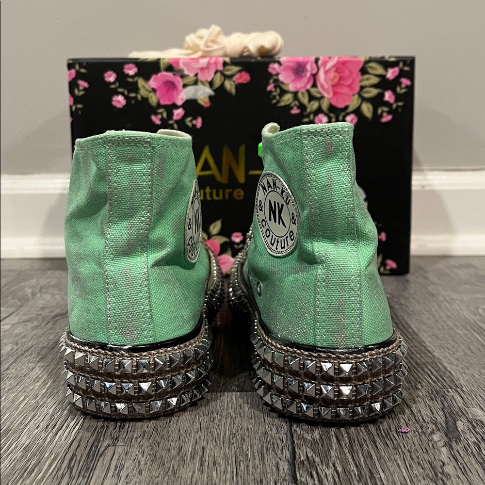 FREE PEOPLE NIB Nan ku sneakers revolve green - 37 - Picture 5 of 7
